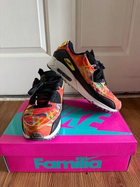 Nike Air Max Multicolor Black Neon Sneakers Men’s Size __ Familia Box Rare